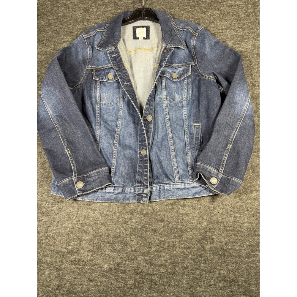 Lauren Conrad Denim Jacket Women's XL Blue Classic Trucker Style